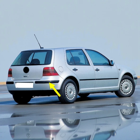 VW Golf 4 1998-2004 Arka Tampon Sağ Köşe Bandı Siyah Tip 1J6807792 ürün görseli 1