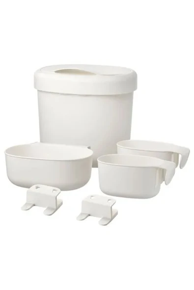 IKEA Önsklıg Alt Değiştirme Kapları, Beyaz, 4 Parça ürün görseli 1