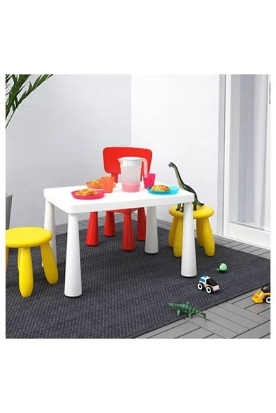 IKEA Mammut Çocuk Masası Beyaz ( 77cm X 55 Cm ) ürün görseli 1