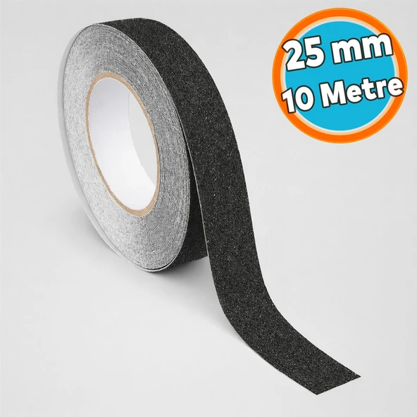 Zemin Merdiven Yer Kaydırmaz Bant 25 MM x 10 Metre Kore Üretimi Güçlü Yapışkanlı Kaymaz Bandı ürün görseli 1