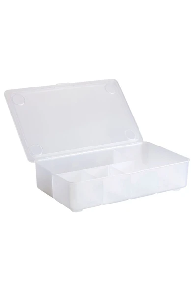 IKEA Glıs şeffaf Kapaklı Bölmeli Kutu 34x21x8 Cm Plastik ürün görseli 1