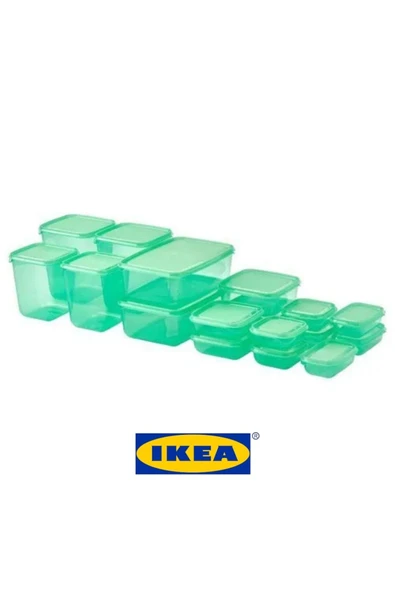 IKEA PRUTA 17’li Saklama Kabı – Gıda Saklama Kutusu – Buzdolabı & Mikrodalga Uyumlu ürün görseli 1