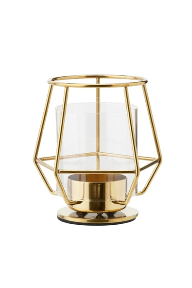 IKEA PÄRLBAND tealight mumluk, sarı, 10 cm ürün görseli 1