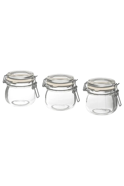 IKEA KORKEN cam 13 cl kapaklı cam kavanoz ürün görseli 1