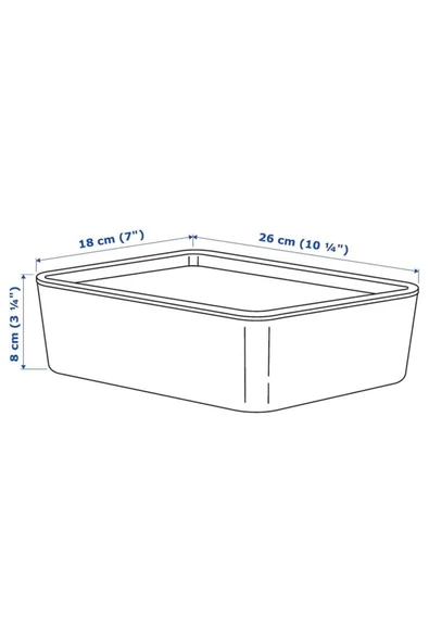 IKEA Kuggıs 18x26x8 Beyaz 20280207 - Resim 5