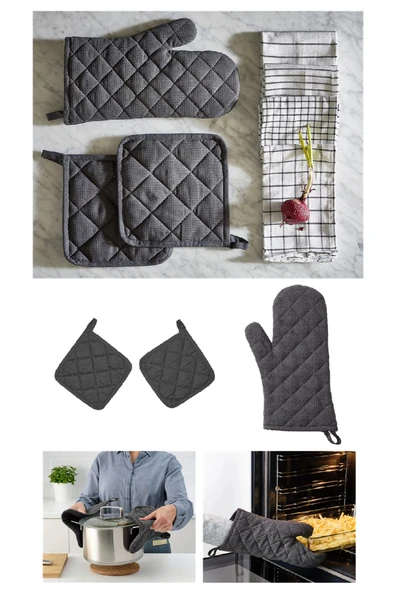 IKEA Fırın Eldiveni Ve Tutacak Takımı Gri Renk ürün görseli 1