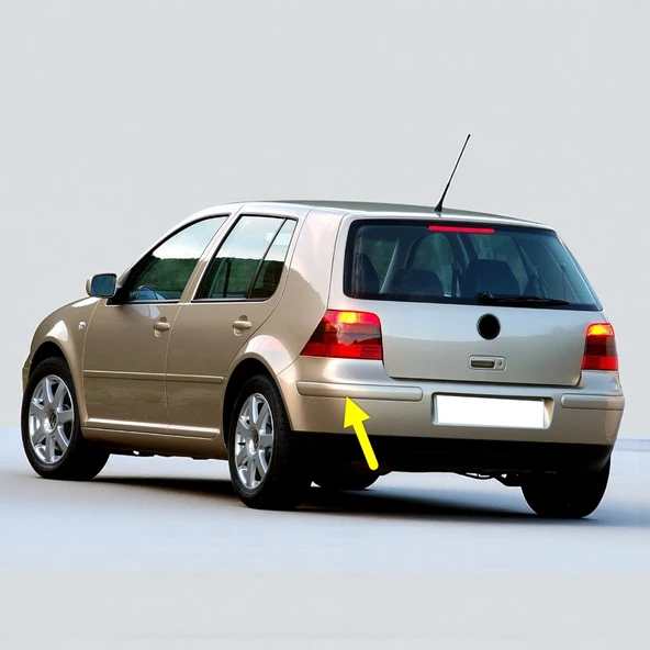 VW Golf 4 1998-2004 Arka Tampon Sol Köşe Bandı Boyanır Tip 1J6807791A ürün görseli 1