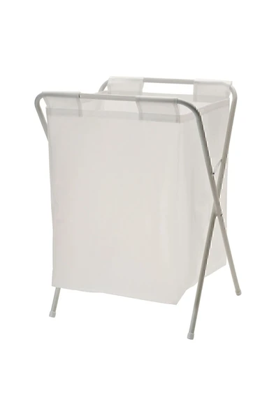 IKEA Jall 50 lt 8 kg Kapasiteli Beyaz Katlanır Çamaşır Sepeti ürün görseli 1