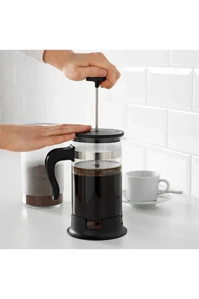 IKEA FRENCH PRESS PASLANMAZ ÇELİK SİYAH 1 LT ürün görseli 1