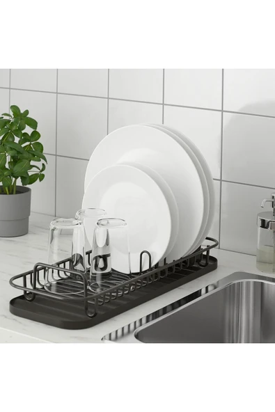 IKEA Bulaşıklık Uzunluk: 47.8 Cm Genişlik: 17.4 Cm Yükseklik: 14 Cm Çatal Bıçaklık Siyah Renk ürün görseli 1