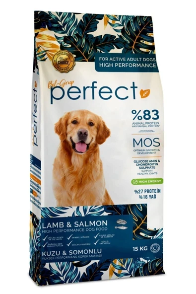 PERFECT Kuzu Etli Ve Somonlu Premium Yetişkin Köpek Maması 15 Kg ürün görseli 1