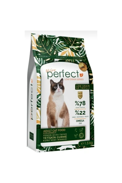 PERFECT Az Tahıllı Yetişkin Gurme Kedi Maması 1.5 Kg ürün görseli 1