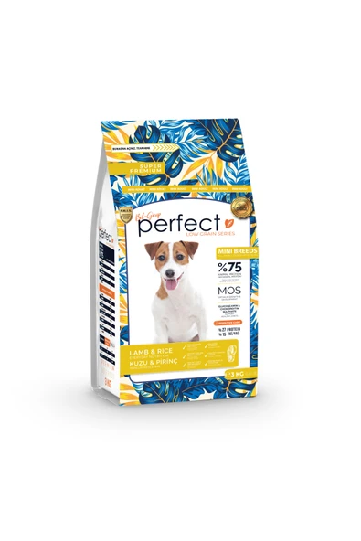 PERFECT 3 Kg Az Tahıllı/Düşük Tahıllı Kuzu Etli Küçük Irk Köpek Maması ürün görseli 1