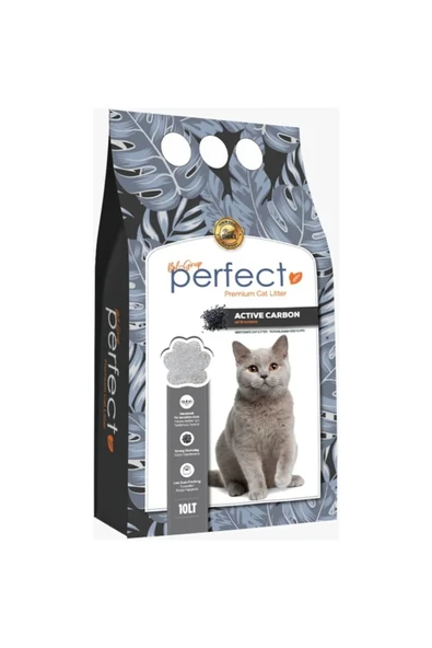 PERFECT 10 Lt Ince Taneli Aktif Karbon Kedi Kumu ( Active Carbon ) ürün görseli 1