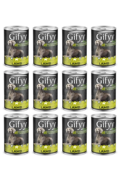 giffy Plus Kuzu Etli Köpek Konservesi 400 Gr 12'li ürün görseli 1