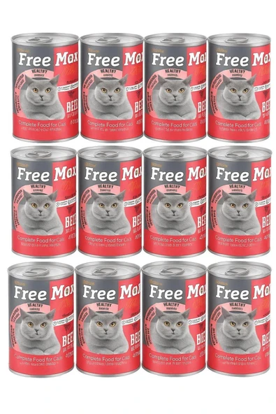 Freemax Plus Biftekli Parça Etli Kedi Konservesi 400 Gr 12'li ürün görseli 1