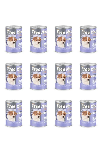 Freemax Plus Yavru Kuzu Etli Köpek Konservesi 400 Gr 12'li ürün görseli 1