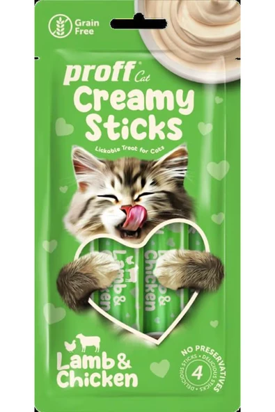 Proff Cat Creamy Sticks Kuzulu Ve Tavuklu Kedi Ödülü 4*15 Gr. ürün görseli 1