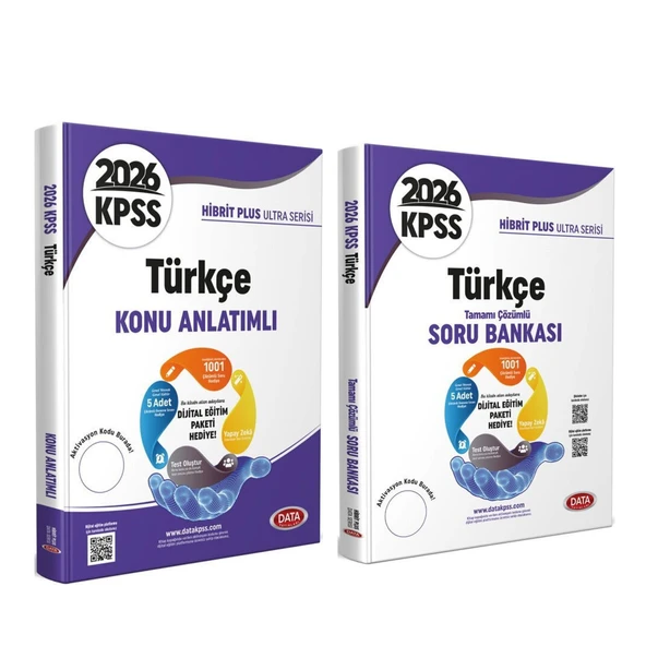 Data Yayınları 2026 KPSS Türkçe Konu ve Soru Bankası Seti 2 Kitap ürün görseli 1