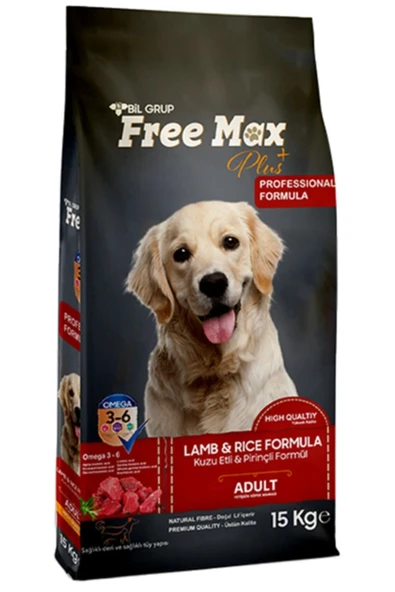 Freemax Free Max 15 Kg Yetişkin Köpek Maması Kuzu Etli & Pirinçli Kuru Mama ürün görseli 1