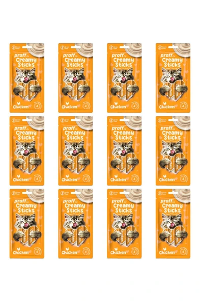 Proff Creamy Tavuklu Yaş Kedi Ödül Maması 4 lü 12 Adet ürün görseli 1