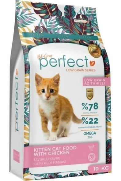 PERFECT Tavuklu Yavru Kedi Maması 10 kg ürün görseli 1