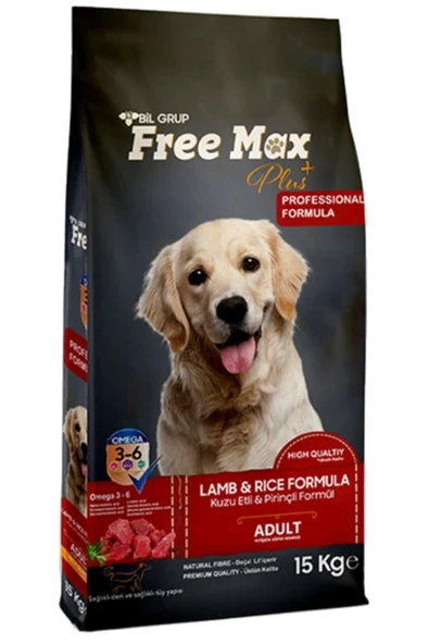 Freemax 15 Kg Free Max Yetişkin Köpek Maması ( Kuzu Etli & Pirinçli ) Kuru Mama ürün görseli 1