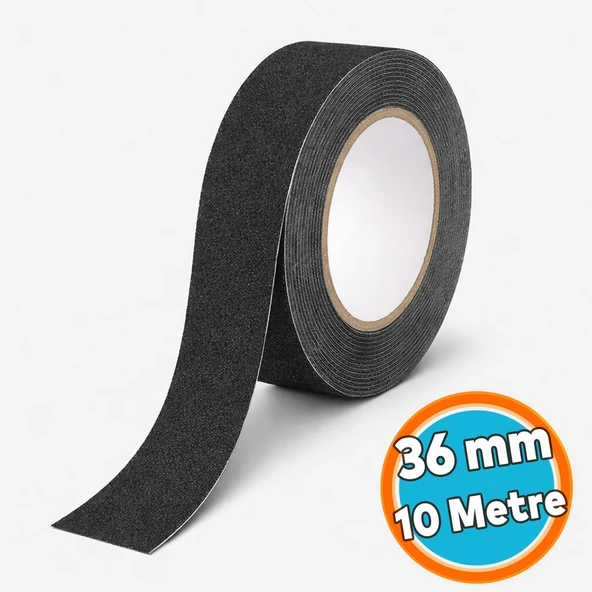 Yer Merdiven Kaydırmaz Bant 36 MM x 10 Metre 1. Sınıf Kore Üretimi Güçlü Yapışkanlı Kaydırmaz Bant ürün görseli 1