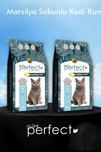 PERFECT Marsilya Sabunu Kokulu Kedi Kumu 2X10 L ürün görseli 1