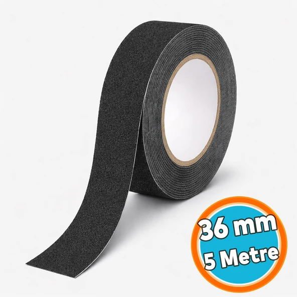 Zemin Yer Merdiven Kaydırmaz Bant 36 MM x 5 Metre 1. Sınıf Kore Üretimi Güçlü Yapışkanlı Kaydırmaz ürün görseli 1
