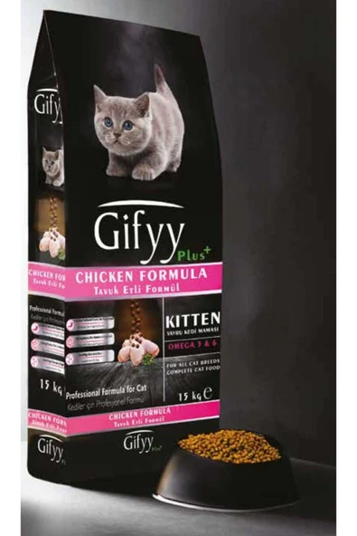 Gifyy Tavuklu Yavru Kedi Maması 15 Kg ürün görseli 1