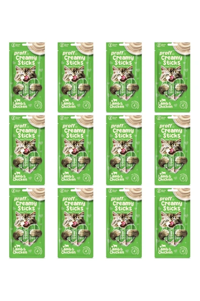 Proff Creamy Kuzu Etli Ve Tavuklu Yaş Kedi Ödül Maması 4 lü 12 Adet ürün görseli 1