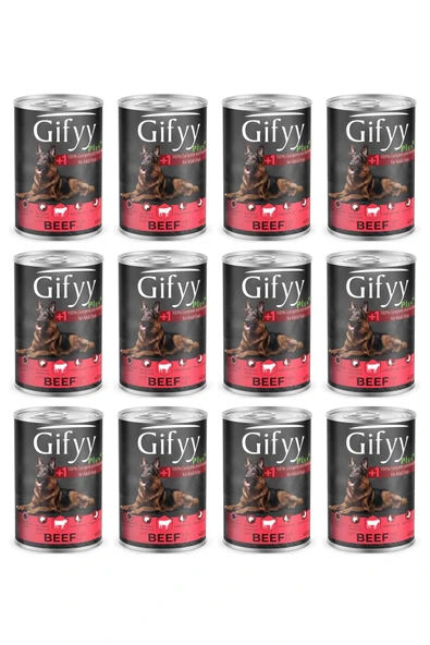 giffy Plus Sığır Etli Köpek Konservesi 400 Gr 12'li ürün görseli 1