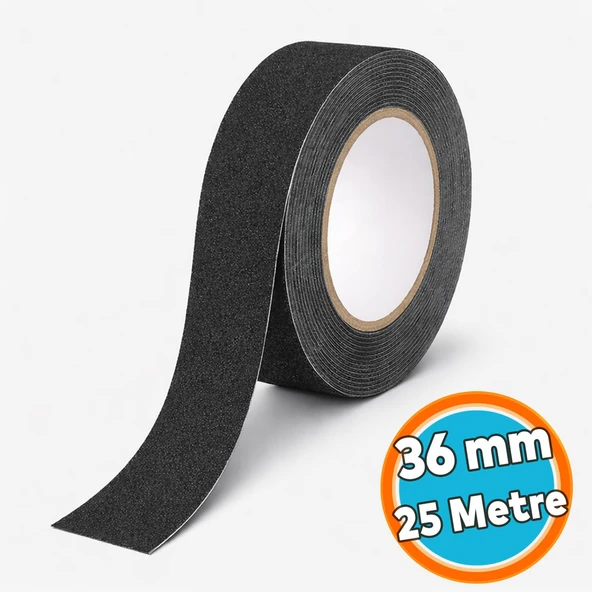 Yer Merdiven Zemin Kaydırmaz Bant 36 MM x 25 Metre 1. Sınıf Kore Üretimi Güçlü Yapışkanlı Band ürün görseli 1