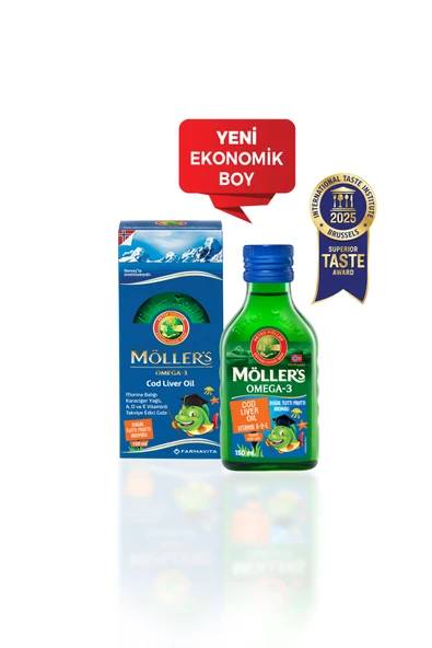 Möller's Omega 3 Tutti Frutti Aromalı Balık Yağı 150 ml ürün görseli 1