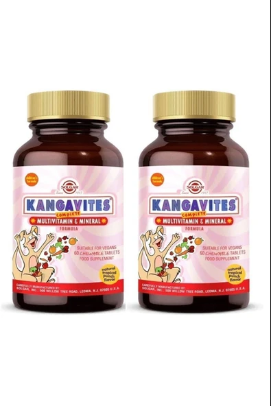 Solgar Kangavites Tropikal Meyve Aromalı 60 Tablet 2 Adet ürün görseli 1