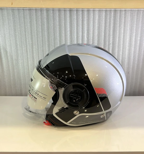 Kask MT HELMETS VİALE SV S ADVANCE C41 PARLAK GRİ ürün görseli 1