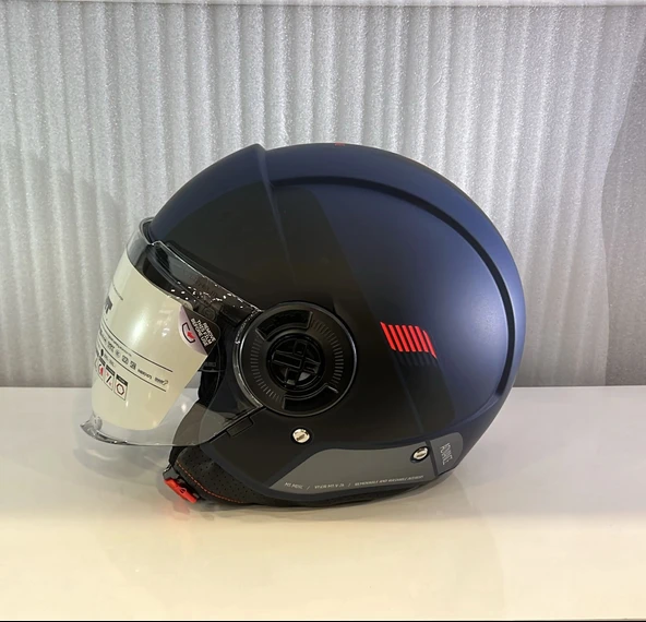 Kask MT HELMETS VİALE SV S ADVANCE C67 MAT MAVİ - Resim 2