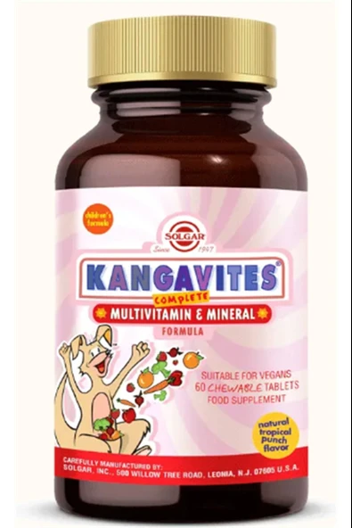 Solgar Kangavites Tropikal Meyve Aromalı 60 Tablet ürün görseli 1
