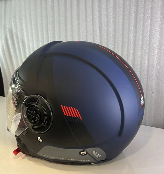 Kask MT HELMETS VİALE SV S ADVANCE C67 MAT MAVİ - Resim 5