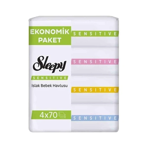 Sleepy Sensitive Islak Bebek Havlusu 4*70 li ürün görseli 1