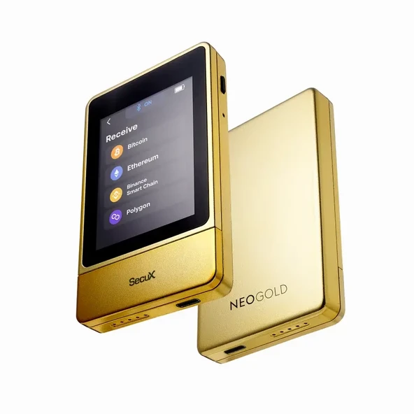 SecuX NeoGold Bitcoin Kripto Donanım Soğuk Cüzdan ürün görseli 1
