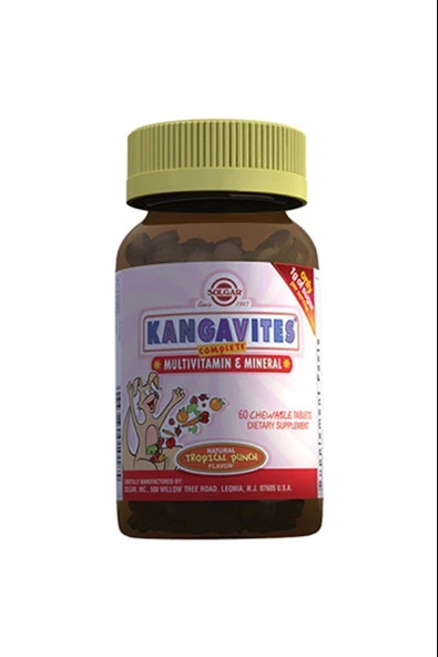 Solgar Kangavites Tropikal Meyve Aromalı 60 Tablet ürün görseli 1
