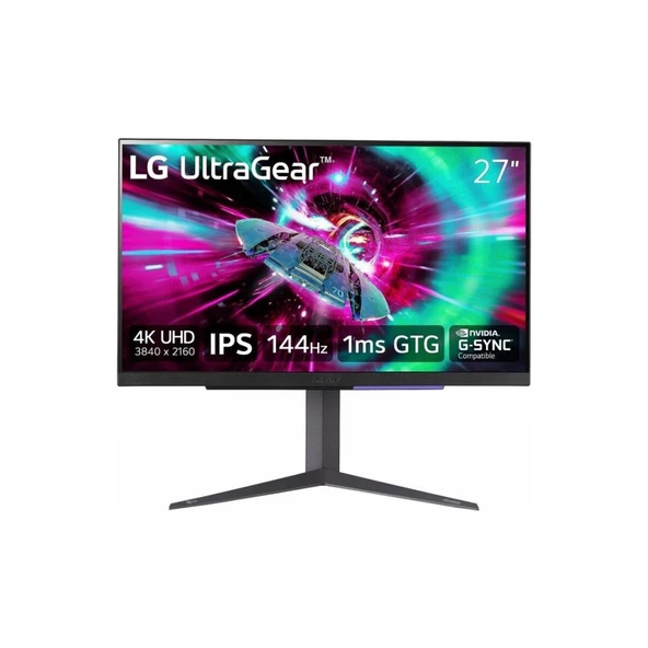 LG UltraGear 27GR93U-B 27" 1 ms 4K Pivot IPS 144 Hz Oyuncu Monitörü Teşhir ürün görseli 1