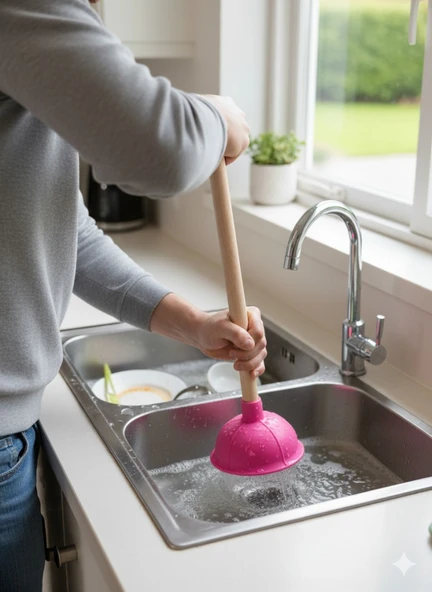 Pembe - Klozet, Banyo ve Lavabo Gider Açma Pompası ürün görseli 1