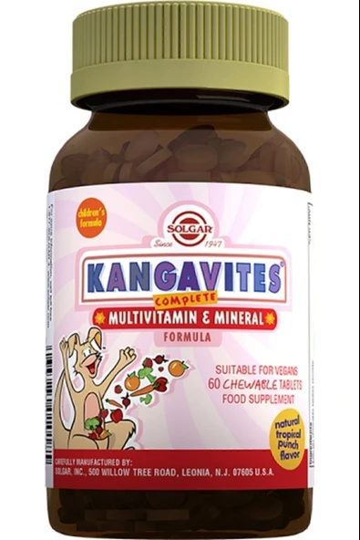 Solgar Kangavites Tropikal Meyve Aromalı 60 Tablet ürün görseli 1