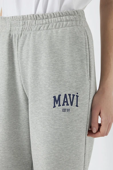M1010757-82816 MAVİ LOGO BASKILI ÖRME PANTOLON - Resim 9