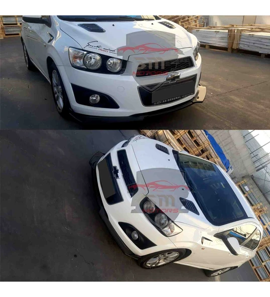 Chevrolet Aveo Ön Tampon Eki Body Kit Karlık Lip 4 parça (Kırmızı) ürün görseli 1