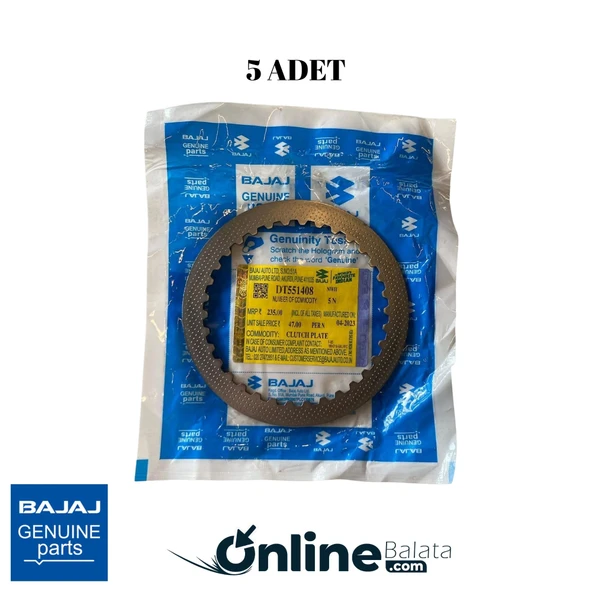 Bajaj Pulsar NS200 RS200 Debriyaj Ara Sacı 5 Adet DT551408 OBBJ028 ürün görseli 1
