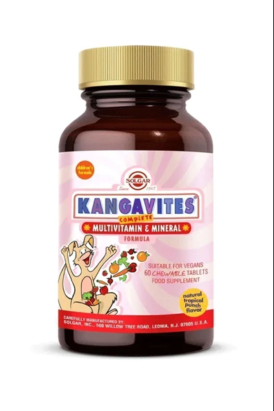 Solgar Kangavites Tropikal Meyve Aromalı 60 Tablet ürün görseli 1